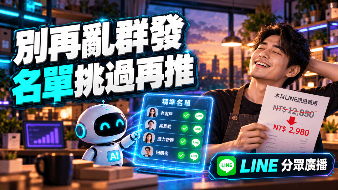 LINE 群發費用與名單精準分流封面示意圖