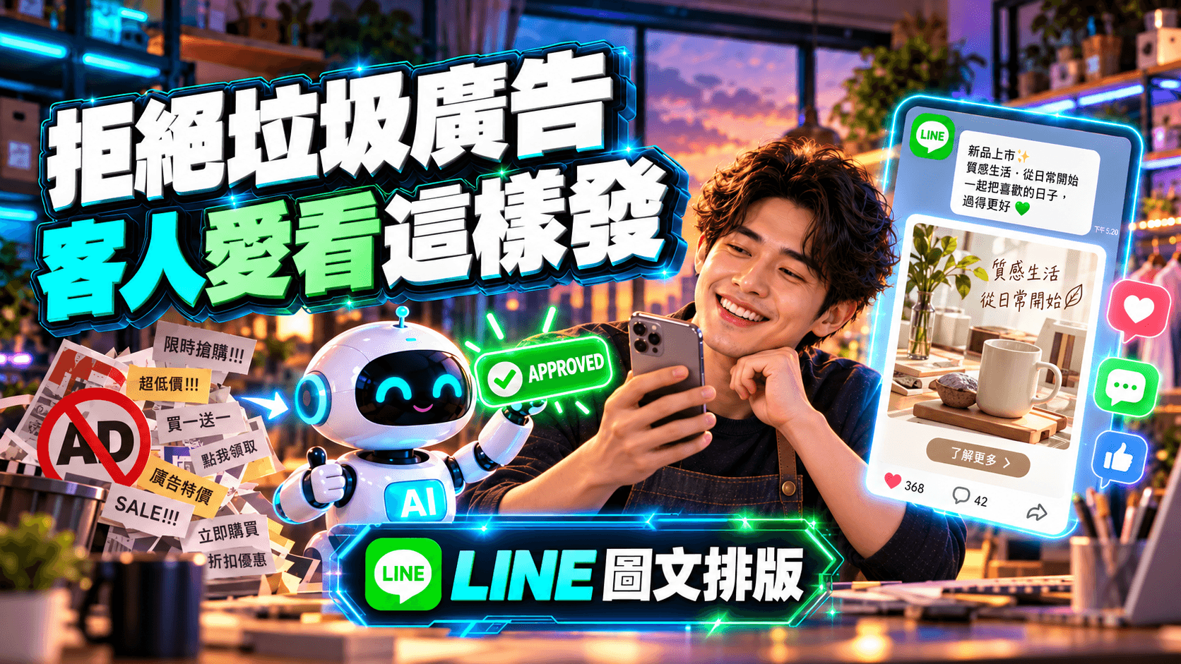 LINE 圖文排版與手機端閱讀設計實戰筆記封面示意圖